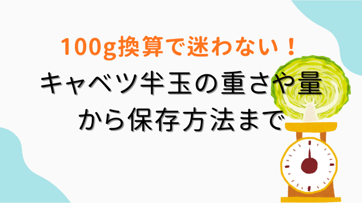 キャベツ半玉100kg換算