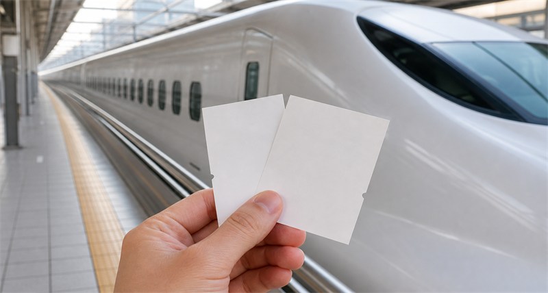 新幹線の自由席に乗るためのきっぷ